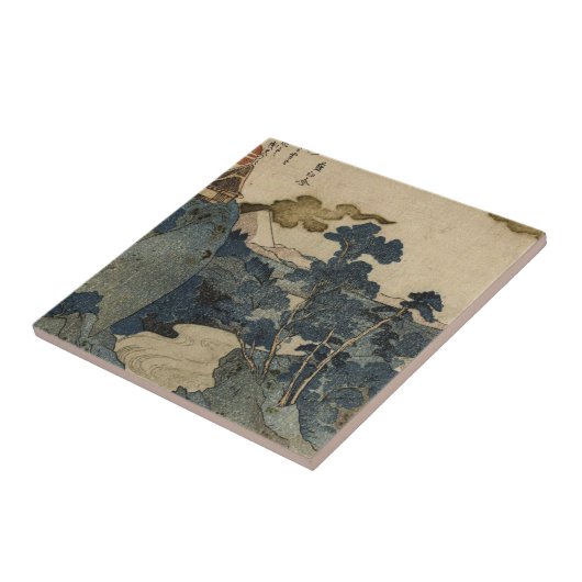 歌川国芳 – 富士夕べ景 タイル (側面)