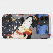 歌川国芳「猫を飼う女性」歌川国芳 Case-Mate iPhoneケース (裏面(横))