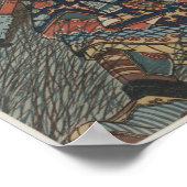 歌川国芳 – 金吉頼林木版画プリント ポスター (角)