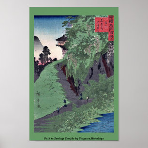 歌川広重の善光寺への道 ポスター