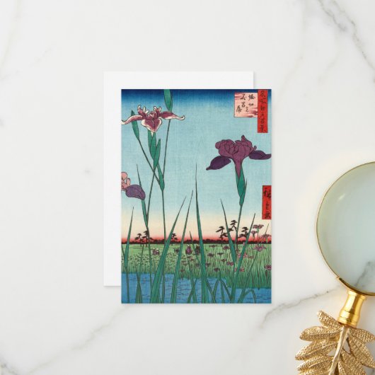 歌川広重堀切菖蒲園 サンキューカード (正面/裏面インサイチュ)