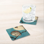 歌川広重 – フクロウのカエデの枝 スクエアペーパーコースター (インサイチュ)