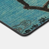 歌川広重 – フクロウのカエデの枝 デスクマット (コーナー)