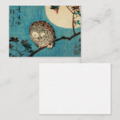 歌川広重 – フクロウのカエデの枝 ノートカード (正面/裏面)