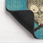 歌川広重 – フクロウのカエデの枝 マウスパッド (コーナー)