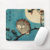 歌川広重 – フクロウのカエデの枝 マウスパッド (マウス)