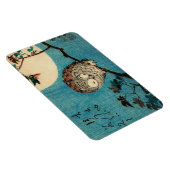 歌川広重 – フクロウのカエデの枝 マグネット (右側)