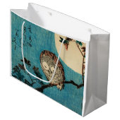 歌川広重 – フクロウのカエデの枝 ラージペーパーバッグ (正面アングル)