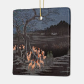 歌川広重 – 大晦日の炎 セラミックオーナメント (左)