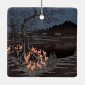 歌川広重 – 大晦日の炎 セラミックオーナメント (裏面)