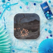 歌川広重 – 大晦日の炎 ペーパープレート (パーティー)