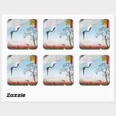 歌川広重 - 尾花沢、かなすぎ、みかわしまで スクエアシール (シート)