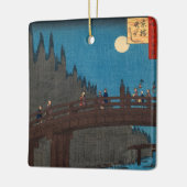 歌川広重 – 月明かりの京都橋 セラミックオーナメント (左)