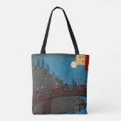 歌川広重 – 月明かりの京都橋 トートバッグ (裏面)