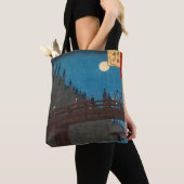 歌川広重 – 月明かりの京都橋 トートバッグ (クローズアップ)