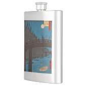 歌川広重 – 月明かりの京都橋 フラスク (左)