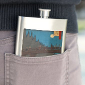 歌川広重 – 月明かりの京都橋 フラスク (インサイチュ)