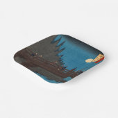 歌川広重 – 月明かりの京都橋 ペーパープレート (傾斜あり)