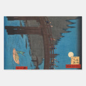 歌川広重 – 月明かりの京都橋 ラッピングペーパーシート (正面)