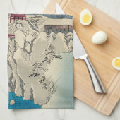 歌川広重 - 榛名山に雪 キッチンタオル (四つ折り)