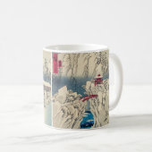 歌川広重 - 榛名山に雪 コーヒーマグカップ (正面右)