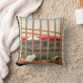 歌川広重 - 浅草の田園 クッション (ブランケット)