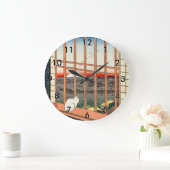 歌川広重 - 浅草の田園 ラージ壁時計 (ホーム)