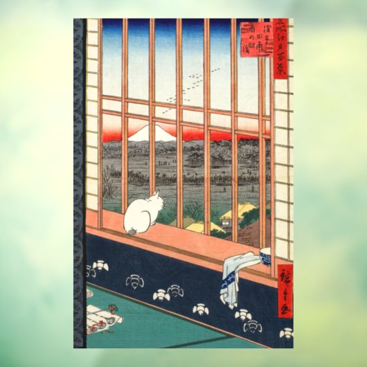 歌川広重 – 浅草田 ウィンドウサイン (シート3)
