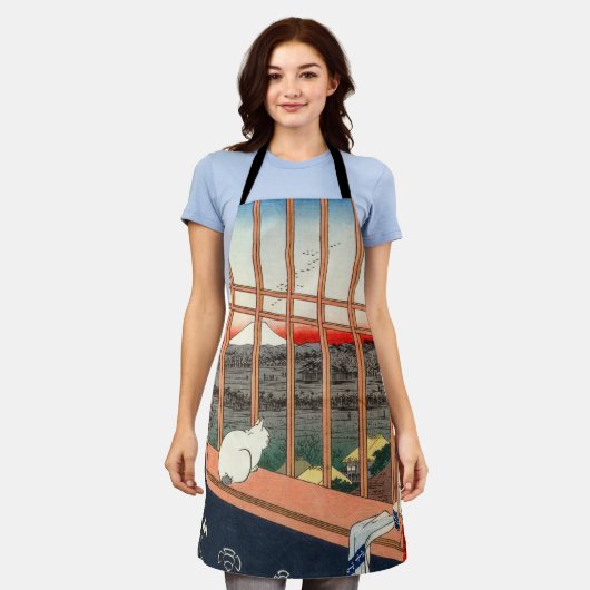 歌川広重 – 浅草田 エプロン (着用した状態)