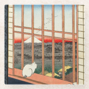 歌川広重 – 浅草田 ガラスコースター