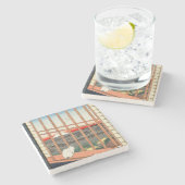 歌川広重 – 浅草田 ストーンコースター (横)