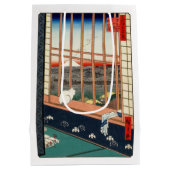 歌川広重 – 浅草田 ミディアムペーパーバッグ (裏面)
