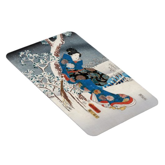 歌川広重 – 源氏物語の女エレガント性 マグネット (右側)