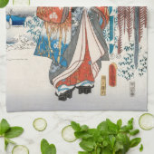 歌川広重 - 源氏物語、エレガントプリンス キッチンタオル (折り畳み)