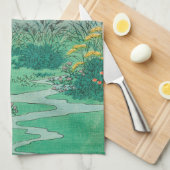 歌川広重 - 甲州大月野原 キッチンタオル (四つ折り)