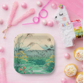 歌川広重 - 甲州大月野原 ペーパープレート (パーティー)