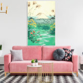 歌川広重 – 甲斐国大月平野 キャンバスプリント (インサイチュ (リビング))