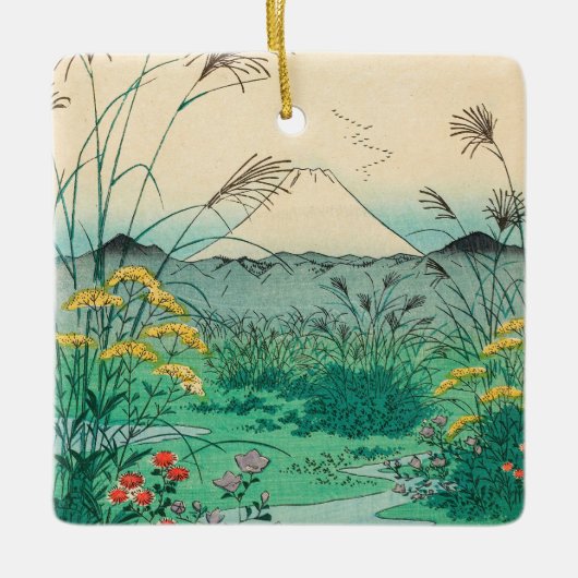 歌川広重 – 甲斐国大月平野 セラミックオーナメント (正面)
