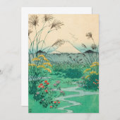 歌川広重 – 甲斐国大月平野 招待状 (正面/裏面)