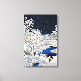 歌川広重 - 目黒の太鼓橋 キャンバスプリント