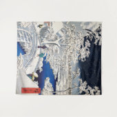 歌川広重 - 目黒の太鼓橋 タペストリー (正面(横))