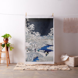 歌川広重 - 目黒の太鼓橋 ファブリック