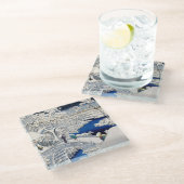 歌川広重 – 目黒太鼓橋 ガラスコースター (アングル)