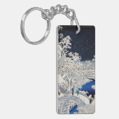 歌川広重 – 目黒太鼓橋 キーホルダー (正面左)