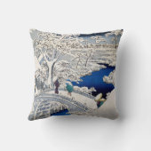 歌川広重 – 目黒太鼓橋 クッション (裏面)