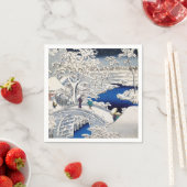 歌川広重 – 目黒太鼓橋 スタンダードカクテルナプキン (インサイチュ)