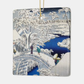 歌川広重 – 目黒太鼓橋 セラミックオーナメント (左)