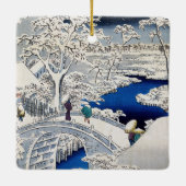 歌川広重 – 目黒太鼓橋 セラミックオーナメント (裏面)