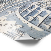 歌川広重 – 目黒太鼓橋 フォトプリント            (角)