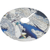 歌川広重 – 目黒太鼓橋 ブラッシュドポリエステルツリースカート (アングル)